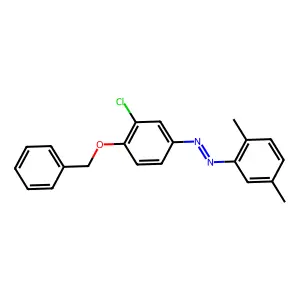 2,5-Dimethyl-3'-chloro-4'-benzyloxyazobenzene structure