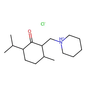 p-Menthan-3-one, 2-piperidinomethyl-, hydrochloride structure