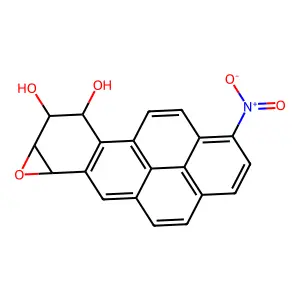 1-Nitro-6b,7a,8,9-tetrahydrobenzo[1,12]tetrapheno[8,9-b]oxirene-8,9-diol structure