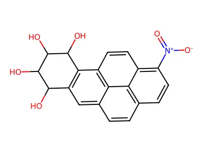 1-Nitro-7,8,9,10-tetrahydrobenzo(a)pyrene-7,8,9,10-tetrol structure
