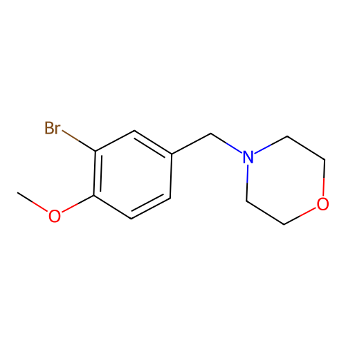 4-[(3-Bromo-4-methoxyphenyl)methyl]morpholine structure