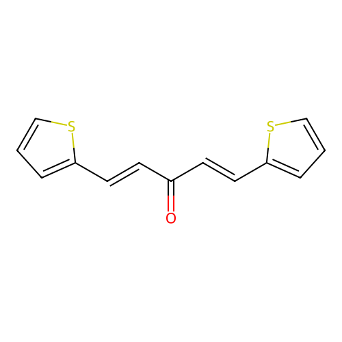 1,5-Bis-(2-thienyl)-1,4-pentadien-3-one structure