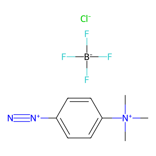 Benzenediazonium, 4-(trimethylammonio)-, tetrafluoroborate(1-) (1:1) structure