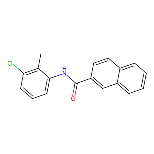 N-(3-chloro-2-methylphenyl)-2-naphthamide structure