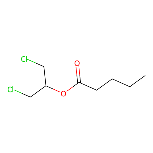 Pentanoic acid, 2-chloro-1-(chloromethyl)ethyl ester structure