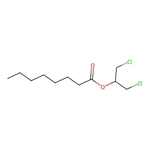 Octanoic acid, 2-chloro-1-(chloromethyl)ethyl ester structure