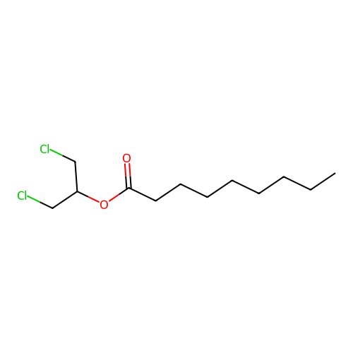 Nonanoic acid, 2-chloro-1-(chloromethyl)ethyl ester structure