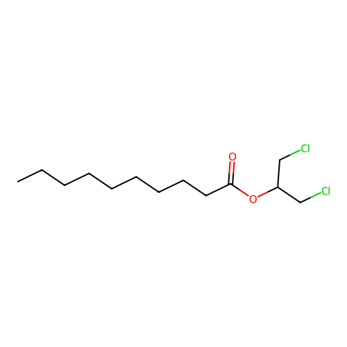 Decanoic acid, 2-chloro-1-(chloromethyl)ethyl ester structure