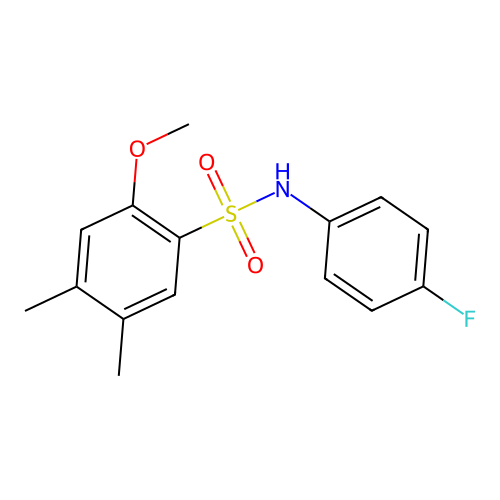 N-(4-fluorophenyl)-2-methoxy-4,5-dimethylbenzenesulfonamide structure