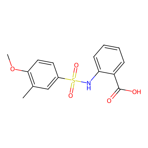 2-{[(4-Methoxy-3-methylphenyl)sulfonyl]amino}benzoic acid structure