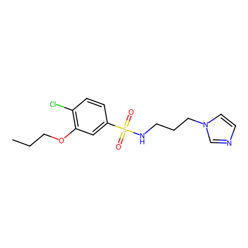 4-chloro-N-(3-imidazol-1-ylpropyl)-3-propoxybenzenesulfonamide structure