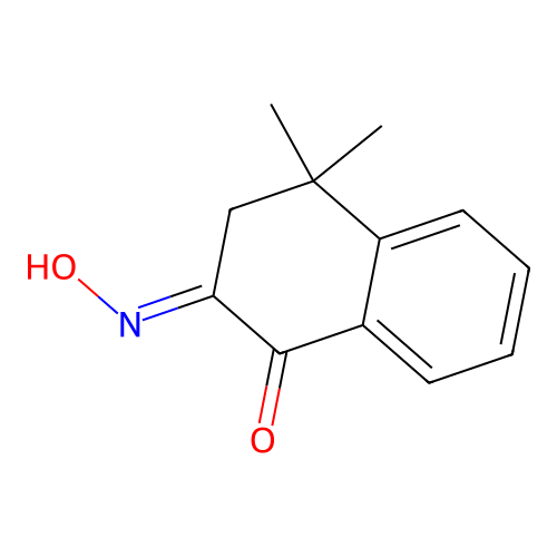 (2E)-2-hydroxyimino-4,4-dimethyl-3H-naphthalen-1-one structure