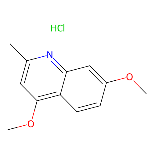 Quinaldine, 4,7-dimethoxy-, hydrochloride structure