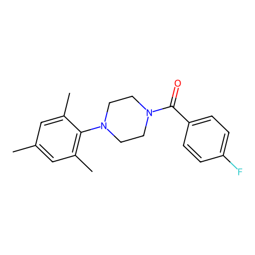 1-(4-Fluorobenzoyl)-4-mesitylpiperazine structure