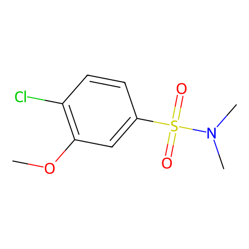 4-chloro-3-methoxy-N,N-dimethylbenzenesulfonamide structure