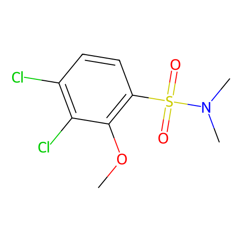 3,4-dichloro-2-methoxy-N,N-dimethylbenzenesulfonamide structure