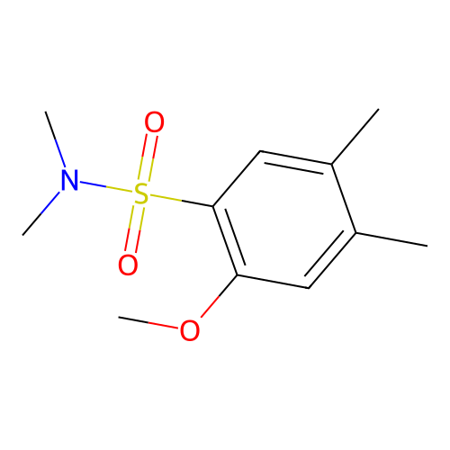 2-methoxy-N,N,4,5-tetramethylbenzenesulfonamide structure