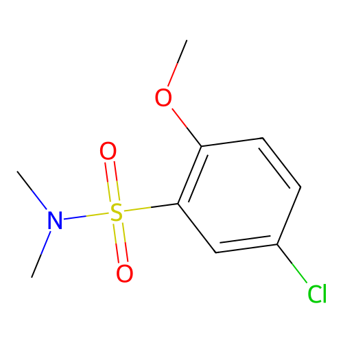 5-chloro-2-methoxy-N,N-dimethylbenzenesulfonamide structure