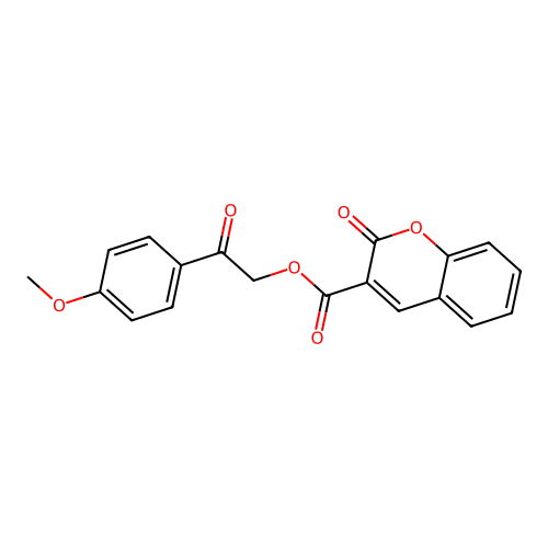 2-(4-methoxyphenyl)-2-oxoethyl 2-oxo-2H-chromene-3-carboxylate structure