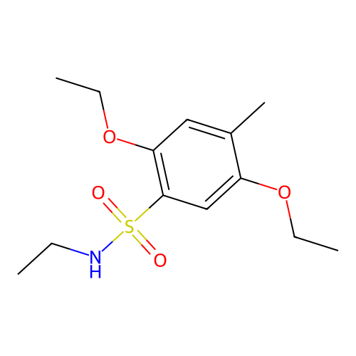 2,5-diethoxy-N-ethyl-4-methylbenzenesulfonamide structure