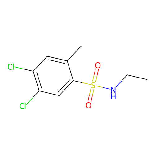 4,5-dichloro-N-ethyl-2-methylbenzenesulfonamide structure