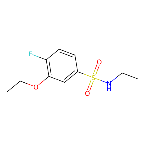 3-ethoxy-N-ethyl-4-fluorobenzenesulfonamide structure