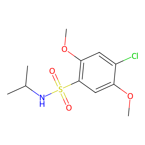4-chloro-N-isopropyl-2,5-dimethoxybenzenesulfonamide structure