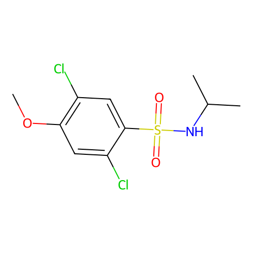 2,5-dichloro-N-isopropyl-4-methoxybenzenesulfonamide structure