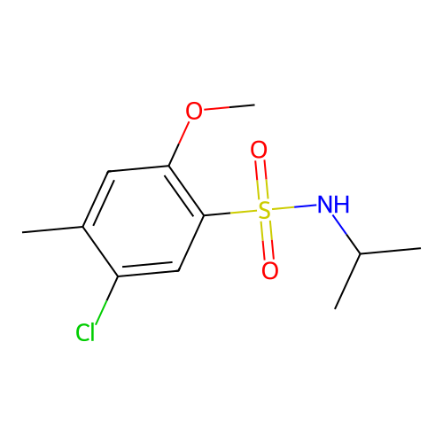 5-chloro-N-isopropyl-2-methoxy-4-methylbenzenesulfonamide structure