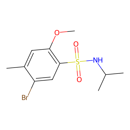 5-bromo-N-isopropyl-2-methoxy-4-methylbenzenesulfonamide structure