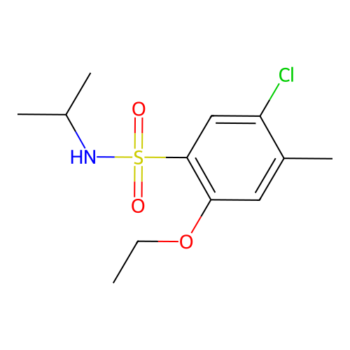 5-chloro-2-ethoxy-N-isopropyl-4-methylbenzenesulfonamide structure