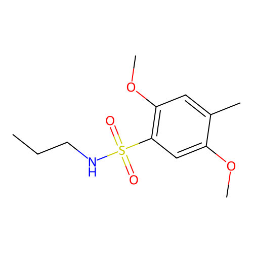 2,5-dimethoxy-4-methyl-N-propylbenzenesulfonamide structure