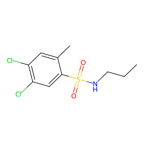 4,5-dichloro-2-methyl-N-propylbenzenesulfonamide structure