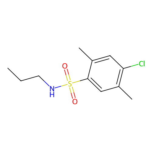 4-chloro-2,5-dimethyl-N-propylbenzenesulfonamide structure
