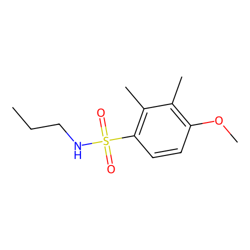 4-methoxy-2,3-dimethyl-N-propylbenzenesulfonamide structure