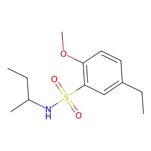 N-butan-2-yl-5-ethyl-2-methoxybenzenesulfonamide structure