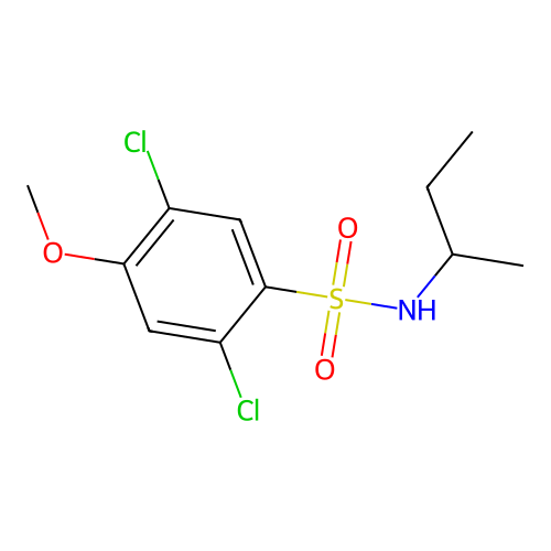 N-butan-2-yl-2,5-dichloro-4-methoxybenzenesulfonamide structure