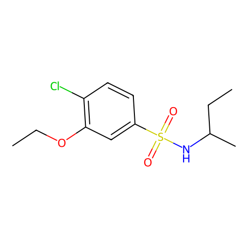 N-butan-2-yl-4-chloro-3-ethoxybenzenesulfonamide structure