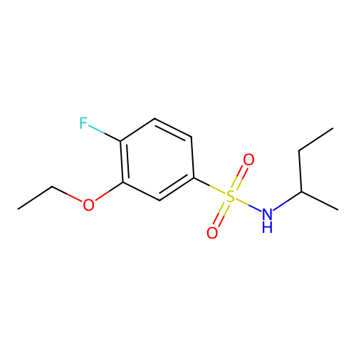 N-butan-2-yl-3-ethoxy-4-fluorobenzenesulfonamide structure