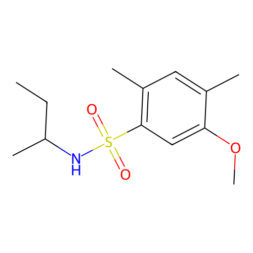 N-butan-2-yl-5-methoxy-2,4-dimethylbenzenesulfonamide structure