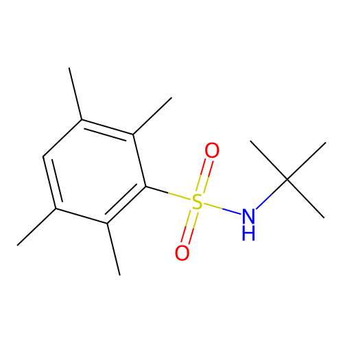 N-tert-butyl-2,3,5,6-tetramethylbenzenesulfonamide structure