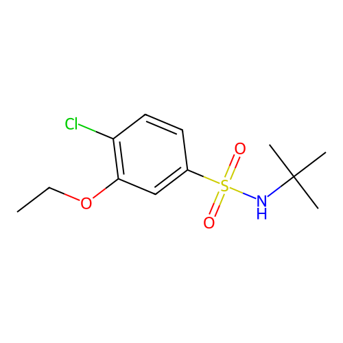 N-tert-butyl-4-chloro-3-ethoxybenzenesulfonamide structure
