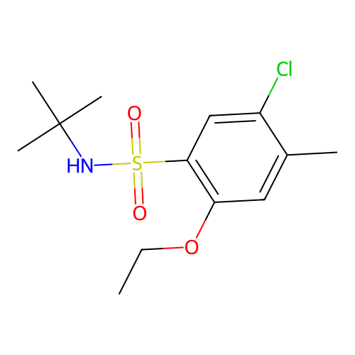N-(tert-butyl)-5-chloro-2-ethoxy-4-methylbenzenesulfonamide structure