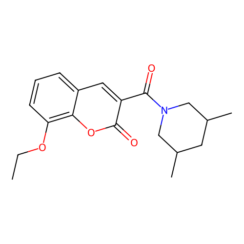 3-(3,5-dimethylpiperidine-1-carbonyl)-8-ethoxy-2H-chromen-2-one structure