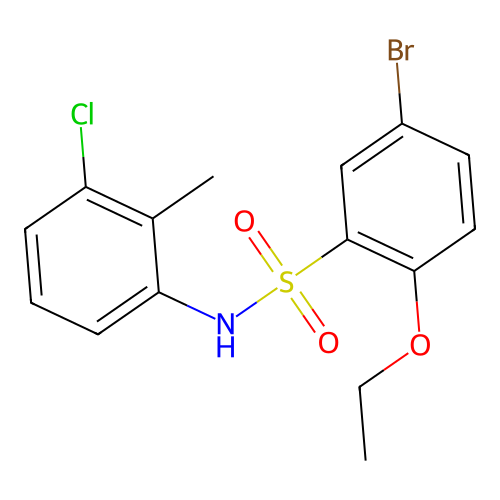 [(5-Bromo-2-ethoxyphenyl)sulfonyl](3-chloro-2-methylphenyl)amine structure
