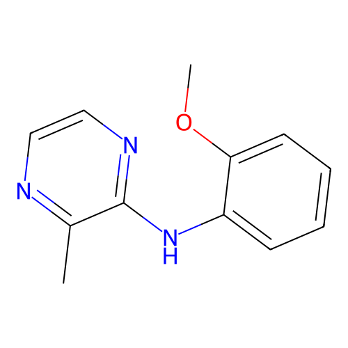 2-(O-Methoxyanilino)-3-methyl pyrazine structure