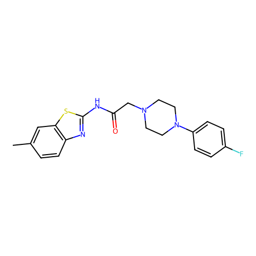 2-(4-(4-fluorophenyl)piperazin-1-yl)-N-(6-methylbenzo[d]thiazol-2-yl)acetamide structure