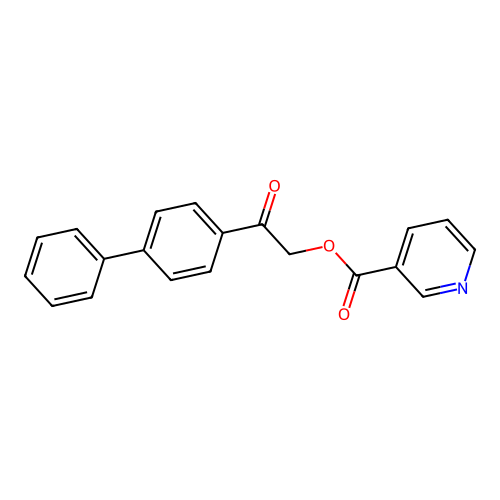 2-([1,1'-Biphenyl]-4-yl)-2-oxoethyl nicotinate structure