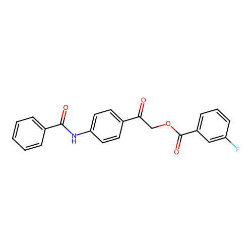 2-(4-Benzamidophenyl)-2-oxoethyl 3-fluorobenzoate structure