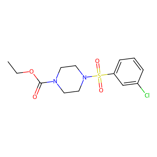 Ethyl 4-[(3-chlorophenyl)sulfonyl]piperazinecarboxylate structure